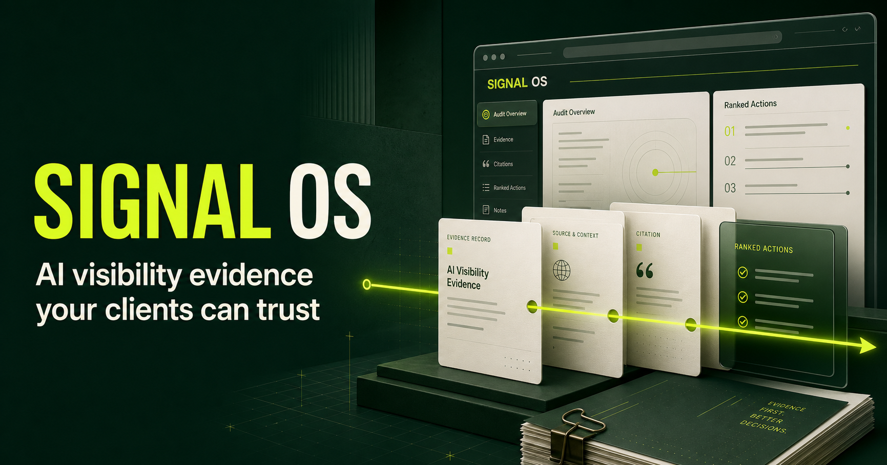 Signal OS — AI visibility evidence your clients can trust